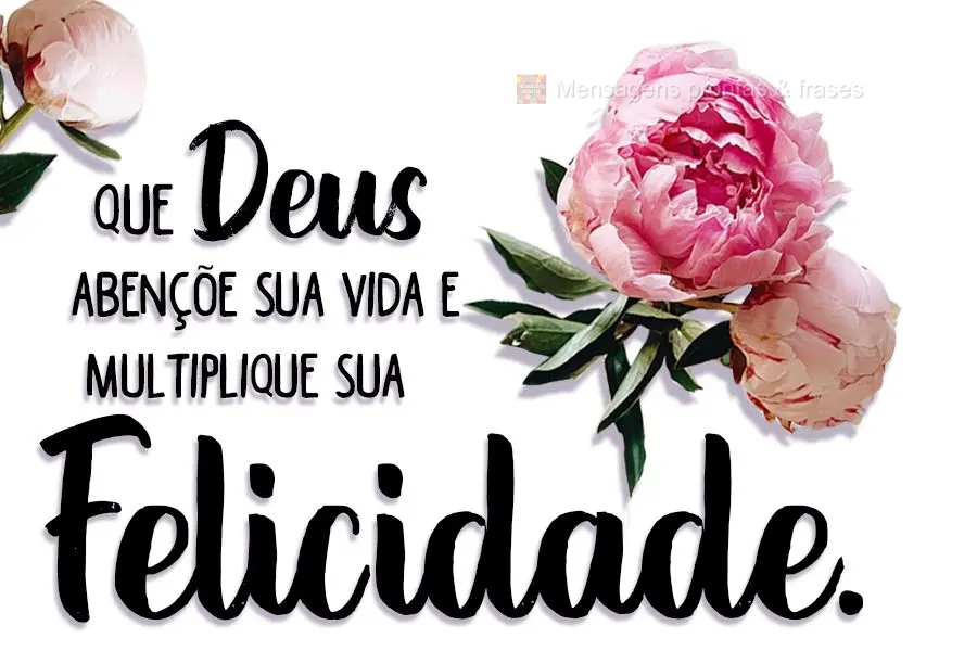 Que Deus abençoe sua vida e multiplique sua felicidade.