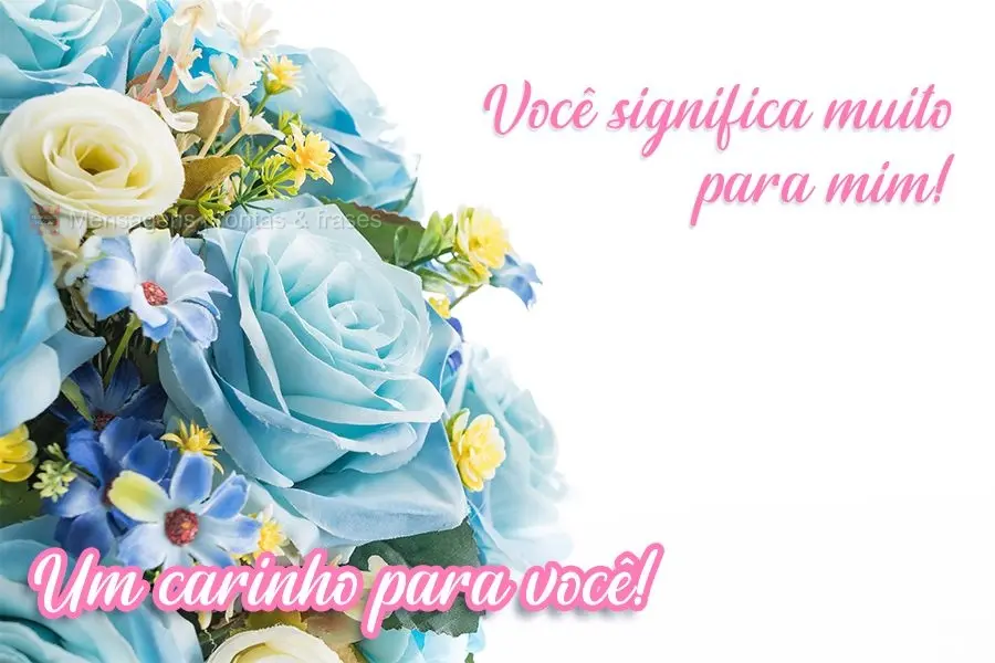 Você significa muito para mim!  Um carinho para você!