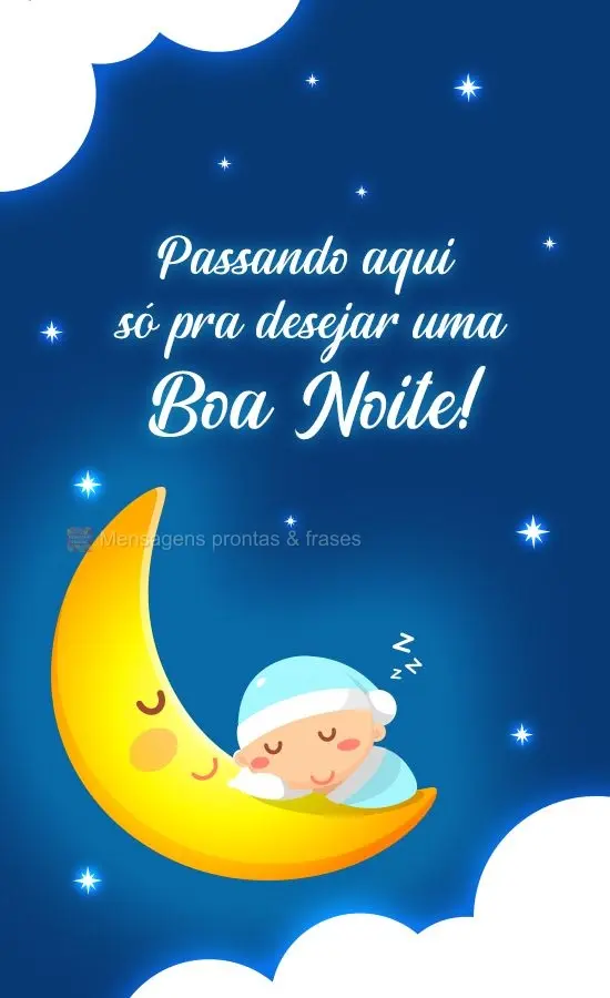 Passando aqui só pra desejar uma Boa Noite!
