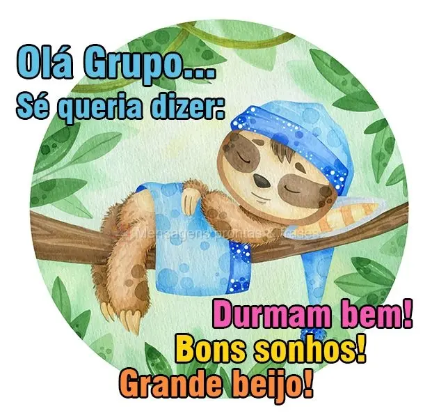 Olá Grupo...Sé queria dizer: Durmam bem! Bons sonhos! Grande beijo!
