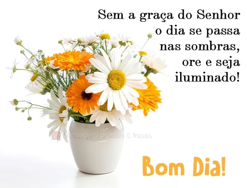 Sem a graça do Senhor o dia se passa nas sombras, ore e seja iluminado! 
 Bom dia!