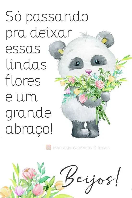 Só passando pra deixar essas lindas flores e um abraço apertado! Beijos!
