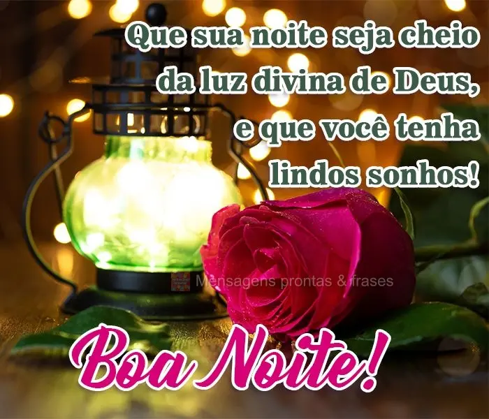 Que sua noite seja cheia da luz divina de Deus e que você tenha lindos sonhos!  Boa Noite!