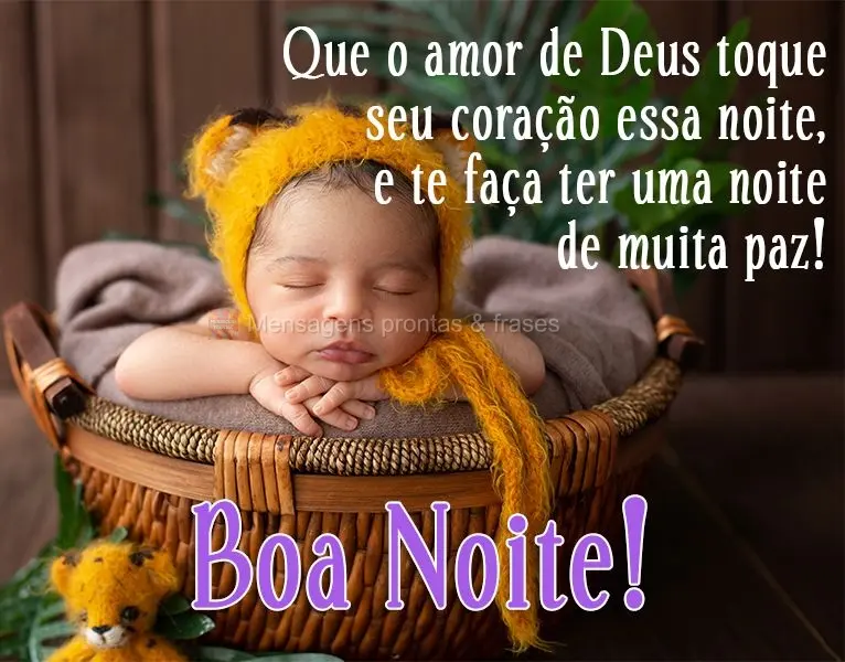 Que o amor de Deus toque seu coração essa noite e te faça ter uma noite de muita paz!  Boa Noite!