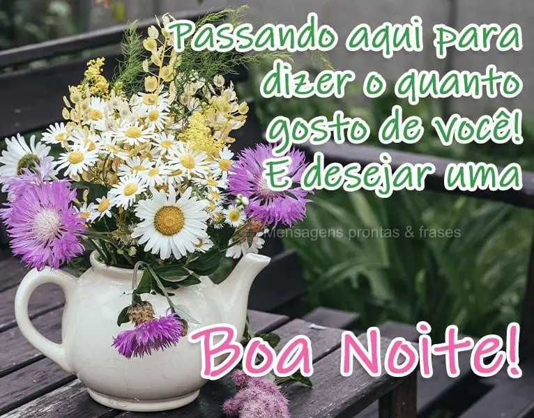 Passando aqui para dizer o quanto gosto de você! | Mensagens e Frases