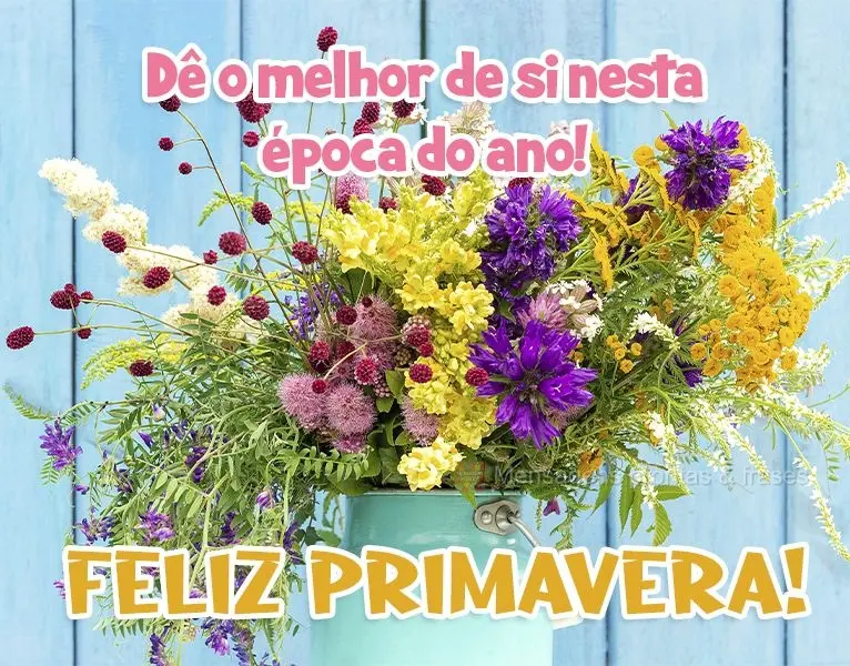 Dê o melhor de si nesta época do ano!  Feliz Primavera!