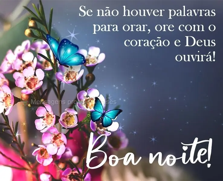 Se não houver palavras para orar, ore com o coração e Deus ouvirá! 
 Boa noite!