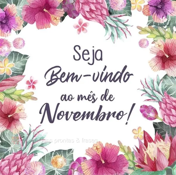 Seja Bem-vindo ao mês de Novembro!
