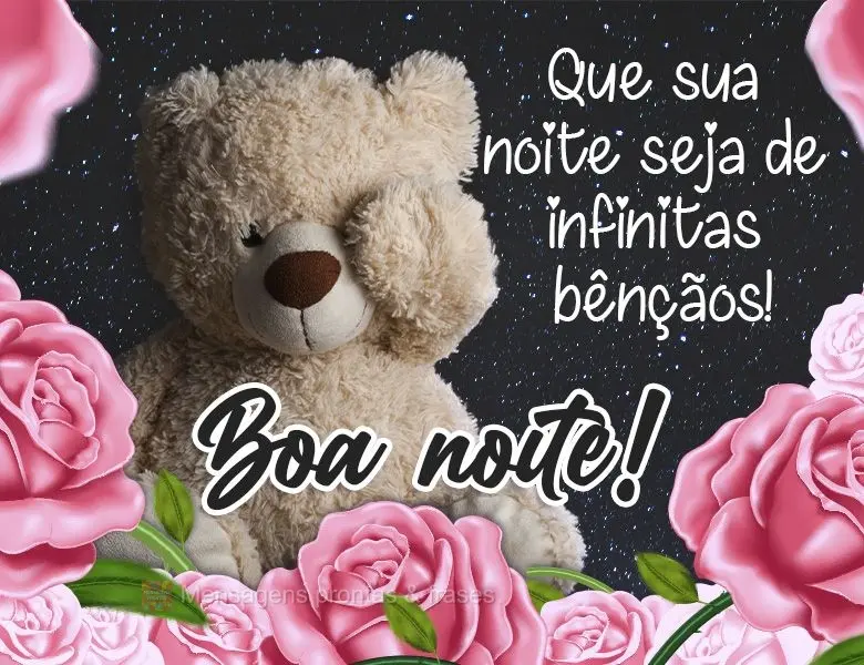 Que sua  noite seja de infinitas bênçãos! 
 Boa noite!