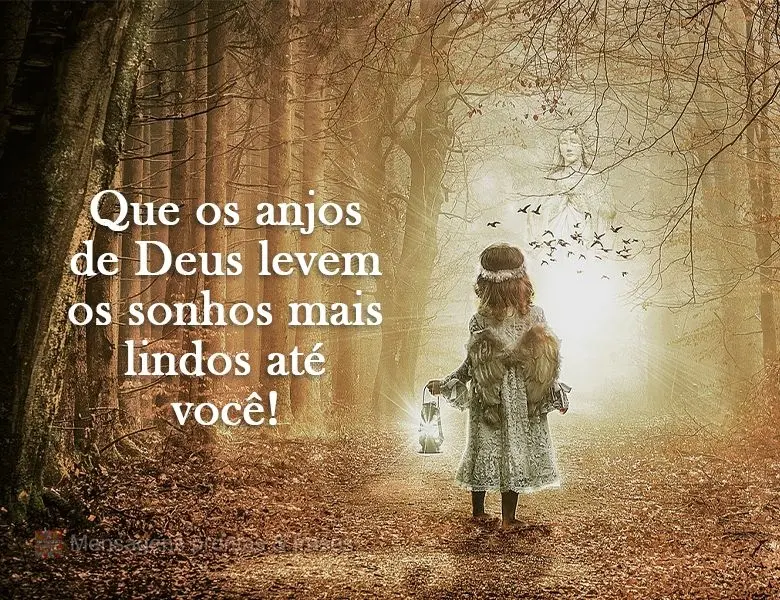Que os anjos de Deus levem os sonhos mais lindos até você!
