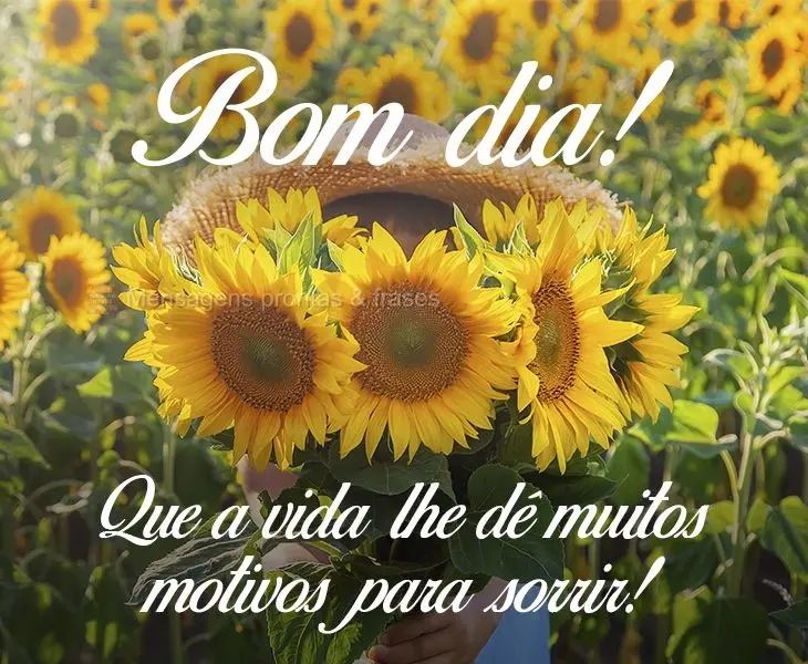 Que a vida lhe dê muitos motivos para sorrir!  Bom dia!