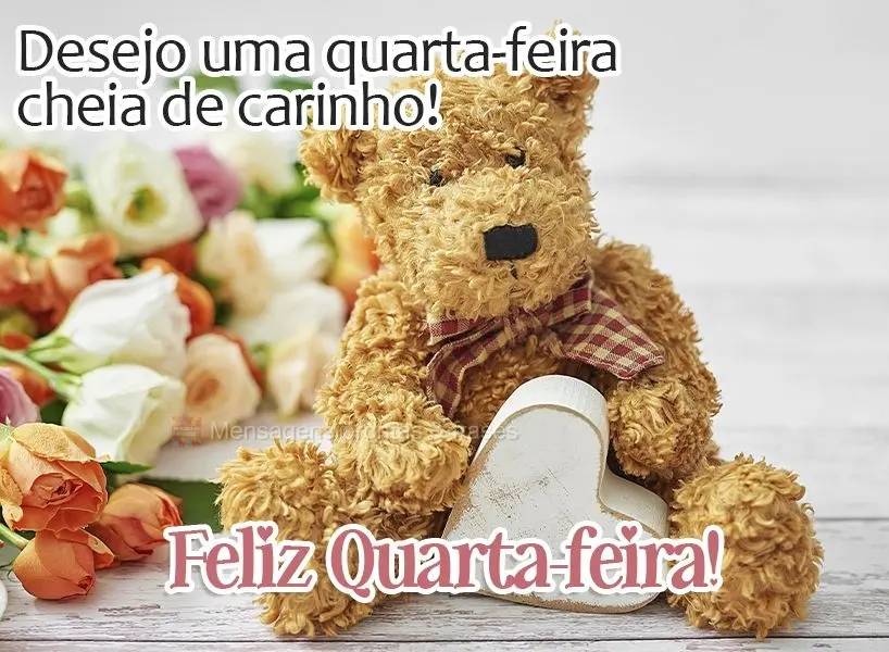 Desejo uma quarta-feira cheia de carinho! Feliz Quarta-feira! 