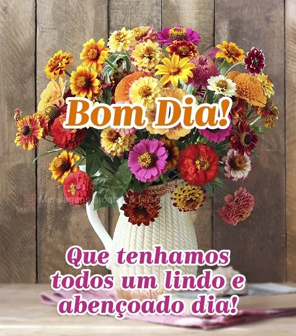 Que tenhamos todos um lindo e abençoado dia! Bom dia!