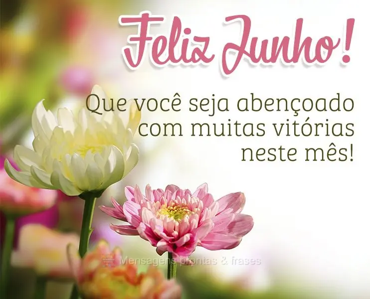 Que você seja abençoado com muitas vitórias neste mês! Feliz Junho!