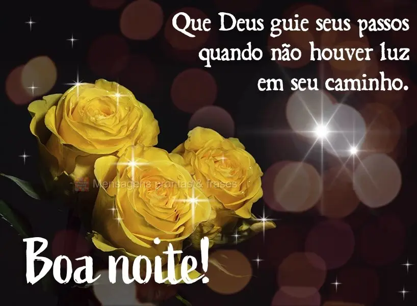 Que Deus guie seus passos quando não houver luz em seu caminho. Boa noite!