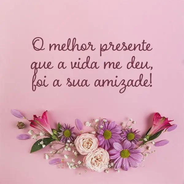 O melhor presente que a vida me deu foi a sua amizade!