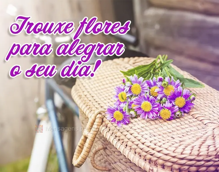 Trouxe flores para alegrar o seu dia!