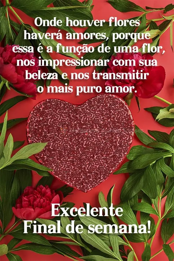 Onde houver flores haverá amores, porque essa é a função de uma flor, nos impressionar com sua beleza e nos transmitir o mais puro amor. Excelente fi...