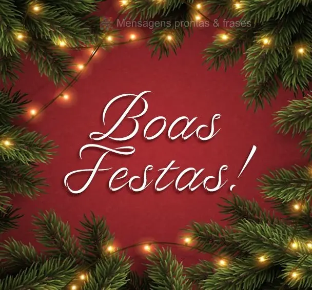 Boas festas!