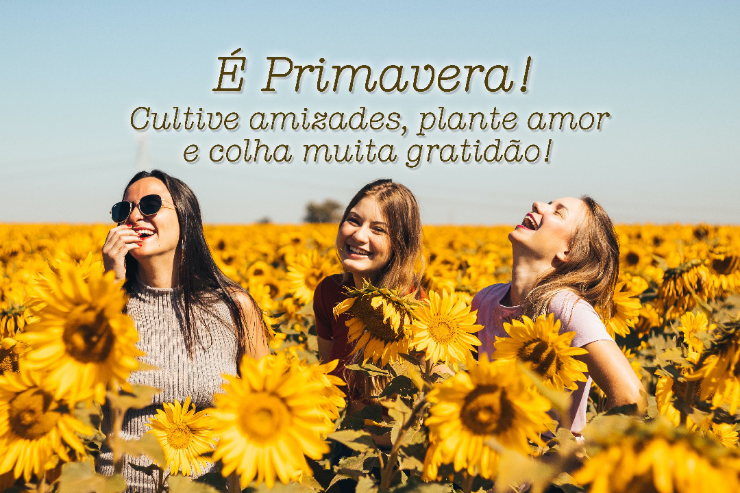 Cultive amizades, plante amor e colha muita gratidão! É Primavera!