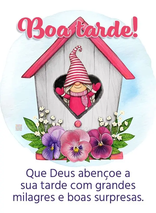 Que Deus abençoe a sua tarde com grandes milagres e boas surpresas. Boa tarde!