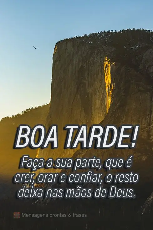 Faça a sua parte, que é crer, orar e confiar, o resto deixa nas mãos de Deus. 
 Boa tarde! 