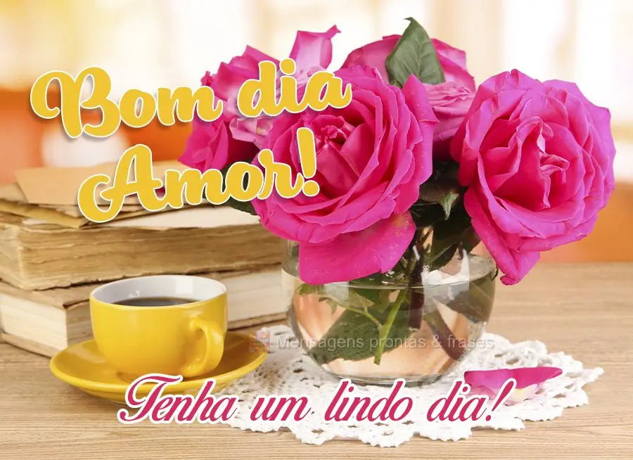 Tenha um lindo dia! Bom dia amor! 