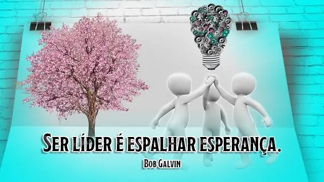 Ser líder é espalhar esperança.  Bob Galvin