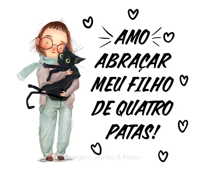 Amo abraçar meu filho de quatro patas!