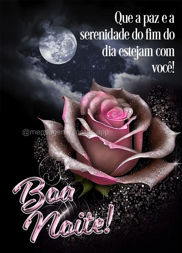 Que a paz e a serenidade do fim do dia estejam com você! Boa noite! 