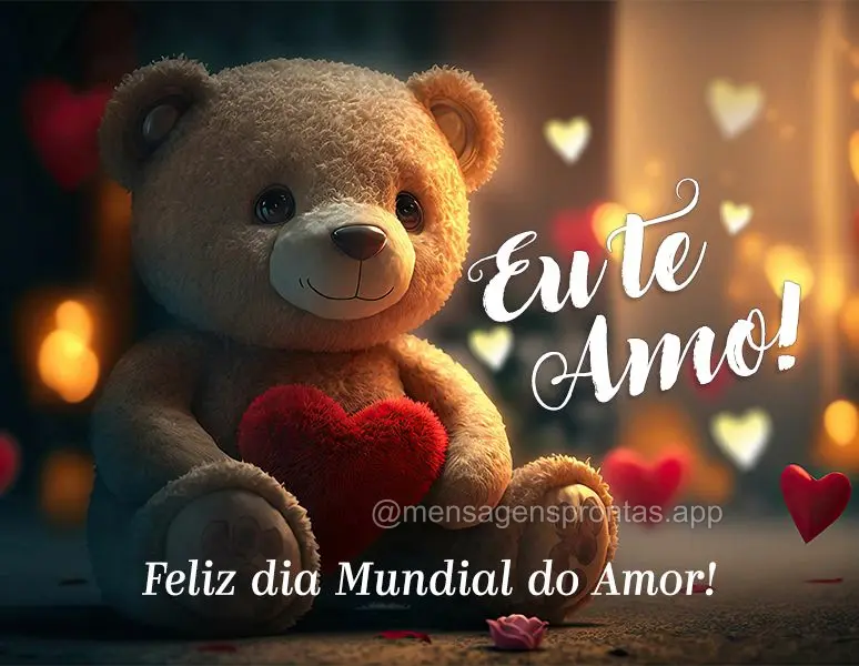 Feliz dia Mundial do Amor! Eu te amo!