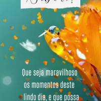 Que seja maravilhoso os momentos deste lindo dia, e que possa recordar de cada bênçãos com gratidão! Sábado! 
