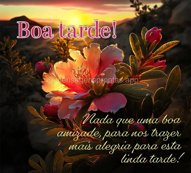 Nada que uma boa amizade, para nos trazer mais alegria para esta linda tarde! Boa tarde!