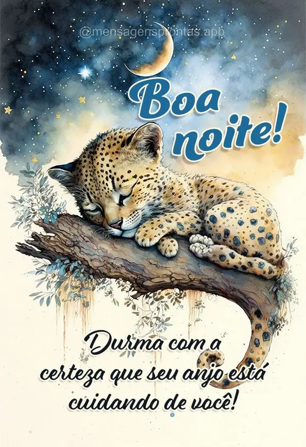 Durma com a certeza que seu anjo está cuidando de você! Boa noite!