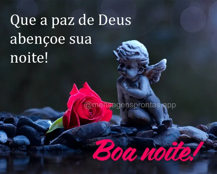 Que a paz de Deus abençoe sua noite! Boa noite!