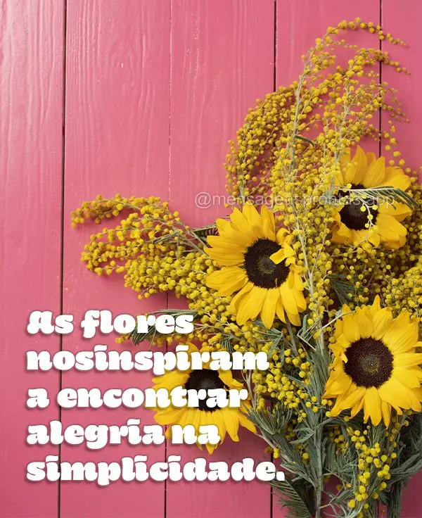 As flores nos inspiram a encontrar alegria na simplicidade.