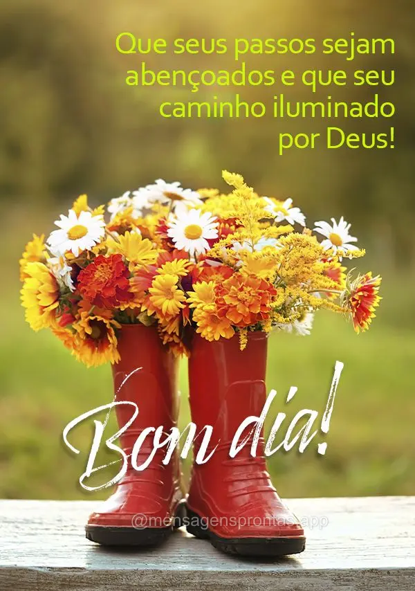 Que seus passos sejam abençoados e que seu caminho iluminado pro Deus! Bom dia!