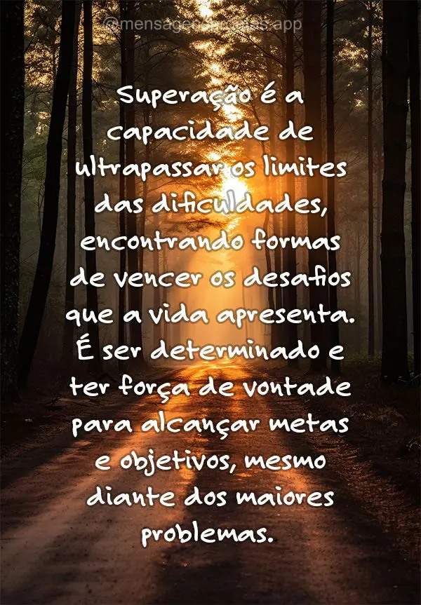 Superação é um conceito extremamente importante para o desenvolvimento de qualquer indivíduo. É a capacidade de ultrapassar os limites e dificuldade...