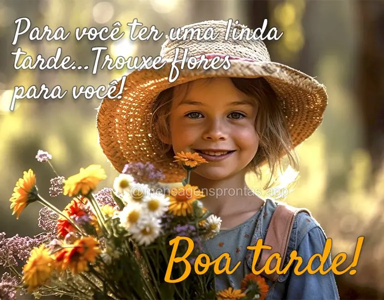 Para você ter uma linda tarde...Trouxe flores para você! Boa tarde!