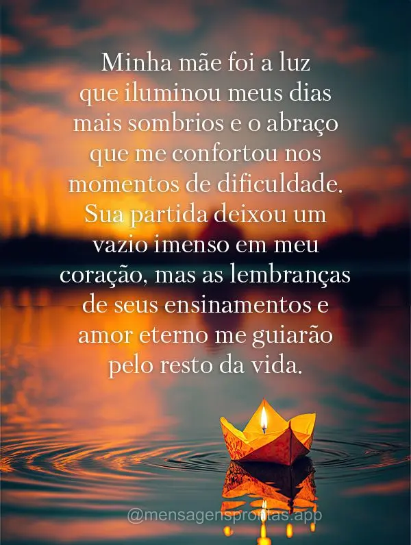 Minha mãe foi a luz que iluminou meus dias mais sombrios e o abraço que me confortou nos momentos de dificuldade. Sua partida deixou um vazio imenso em...