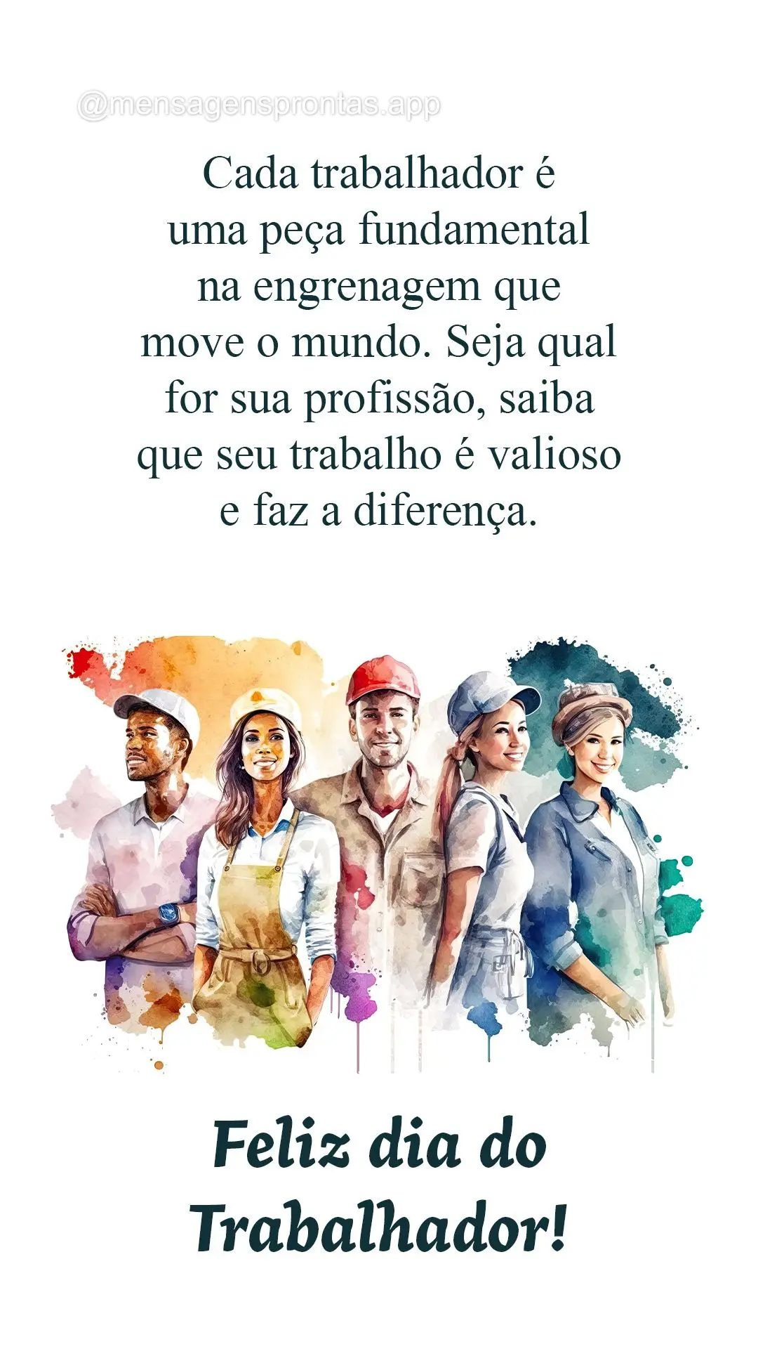 Cada trabalhador é uma peça fundamental na engrenagem que move o mundo. Seja qual for sua profissão, saiba que seu trabalho é valioso e faz a diferen...