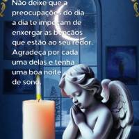 Não deixe que as preocupações do dia a dia te impeçam de enxergar as bênçãos que estão ao seu redor. Agradeça por cada uma delas e tenha uma boa...