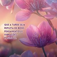 Que a tarde seja repleta de bons pensamentos e vibrações positivas. Boa tarde para todos!