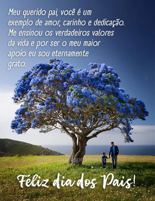 Meu querido pai, você é um exemplo de amor, carinho e dedicação.  Me ensinou os verdadeiros valores da vida e por ser o meu maior apoio eu sou eterna...