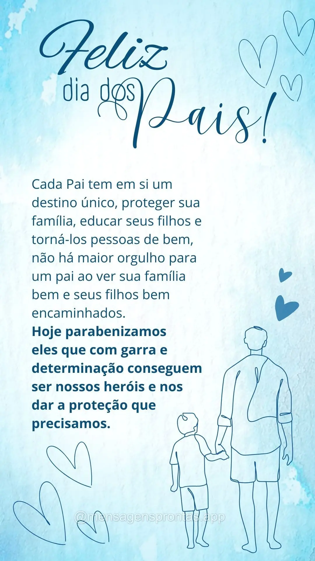 Cada Pai tem em si um destino único, proteger sua família, educar seus filhos e torná-los pessoas de bem, não há maior orgulho para um pai ao ver su...