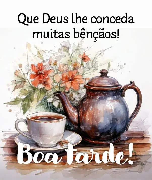 Que Deus lhe conceda muitas bênçãos! Boa tarde!