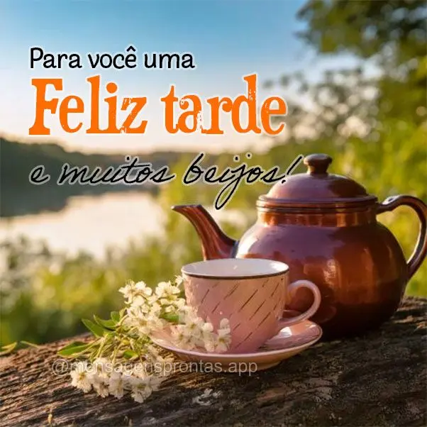 Para você uma Feliz tarde e muitos beijos!