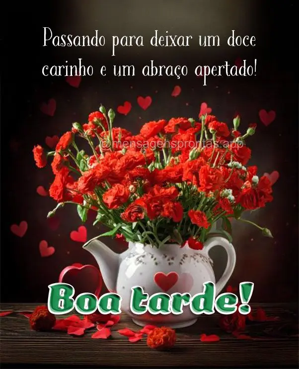 Passando para deixar um doce carinho e um abraço apertado! Boa tarde!