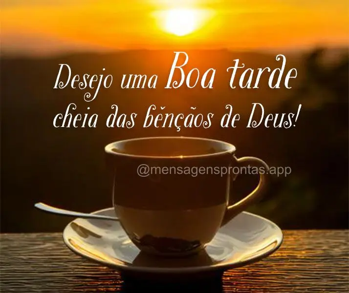 Desejo uma Boa tarde cheia das bênçãos de Deus!