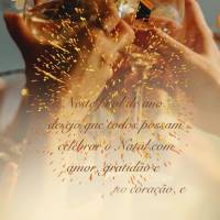 Neste final de ano, desejo que todos possam celebrar o Natal com amor, gratidão e esperança no coração, e que o Ano Novo traga novas perspectivas e m...
